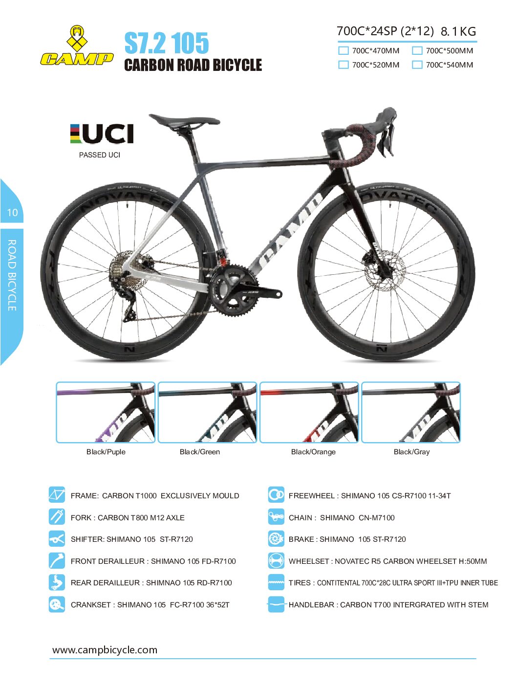 S 7.2 105  CAMP BIKES