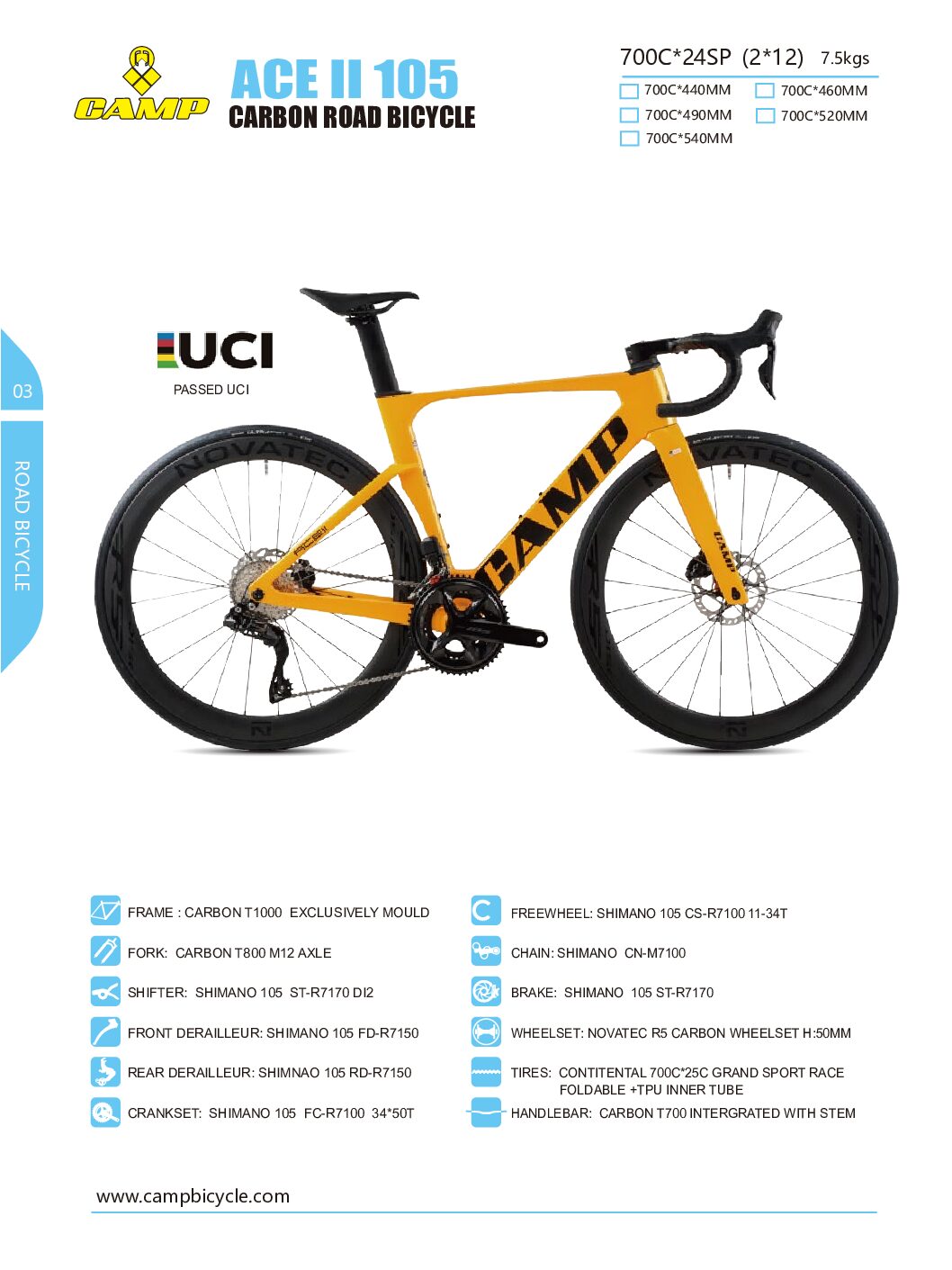 ACE 2 105 DI2  CAMP BIKES